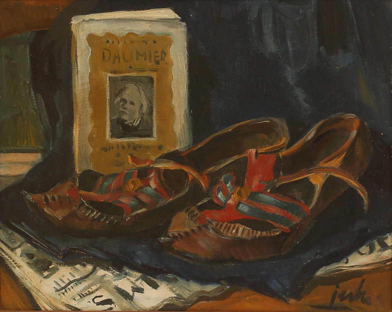 ERIK JERKEN. Oil on canvas, signead.