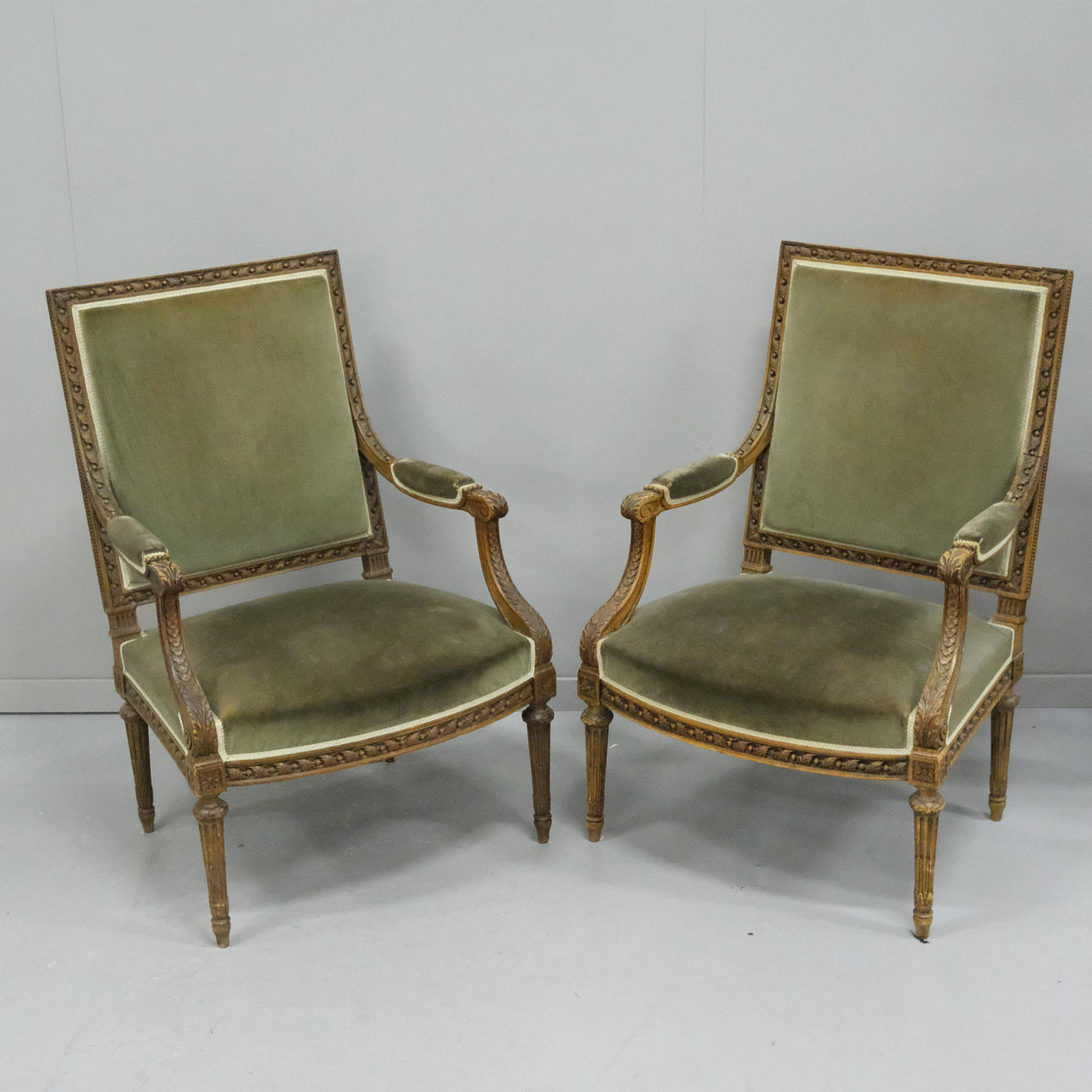 ARMCHAIRS, A PAIR, GUSTAVIAN STYLE.