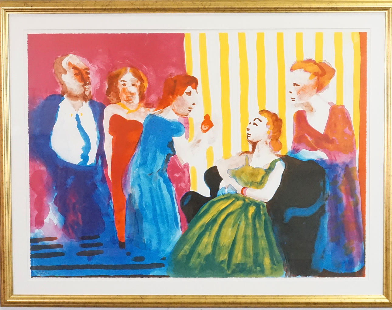 PETER DAHL. Lithograph in colours, in the salon, signed and numbered 80/290.