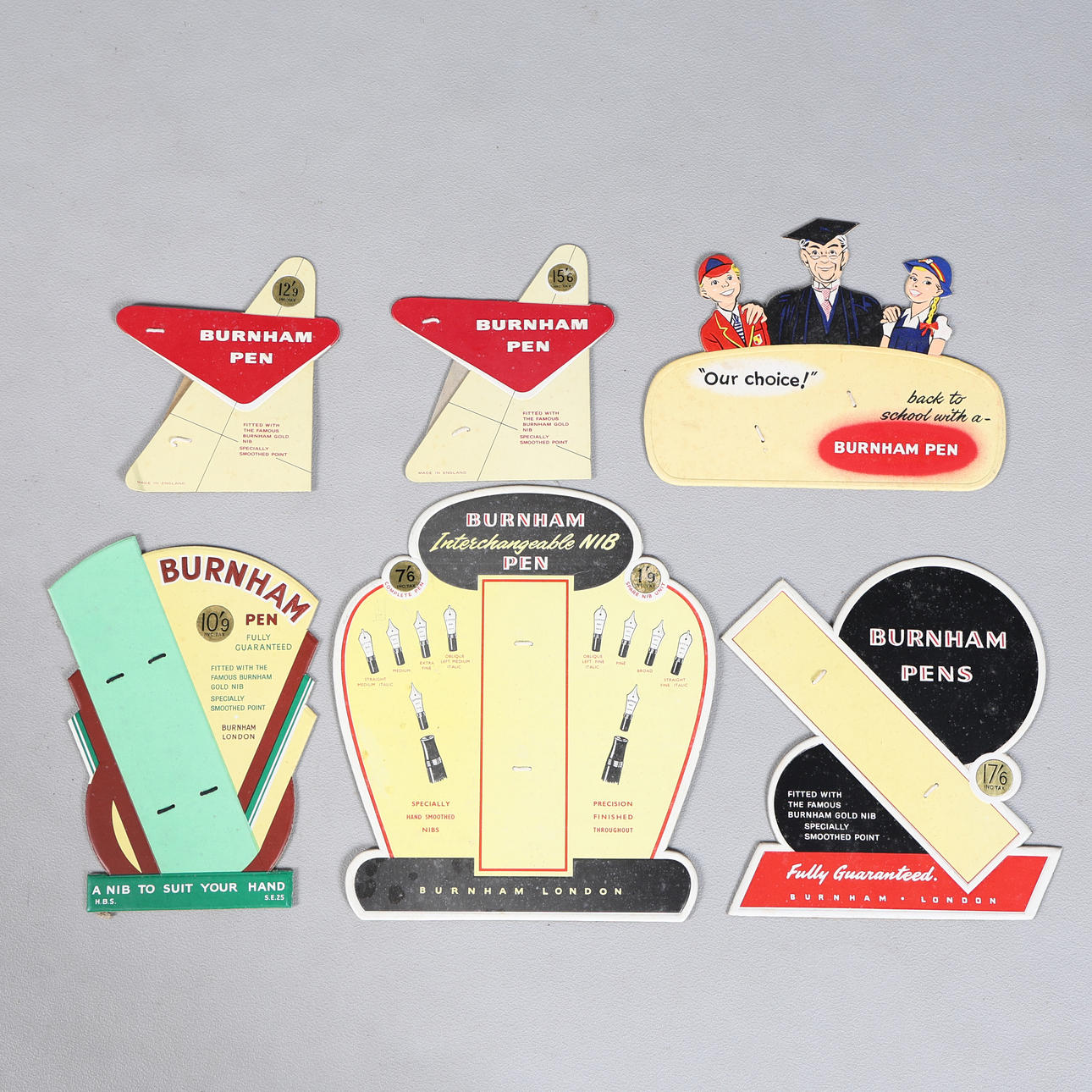 SIX BURNHAM PEN ADVERTISING STANDS (6).