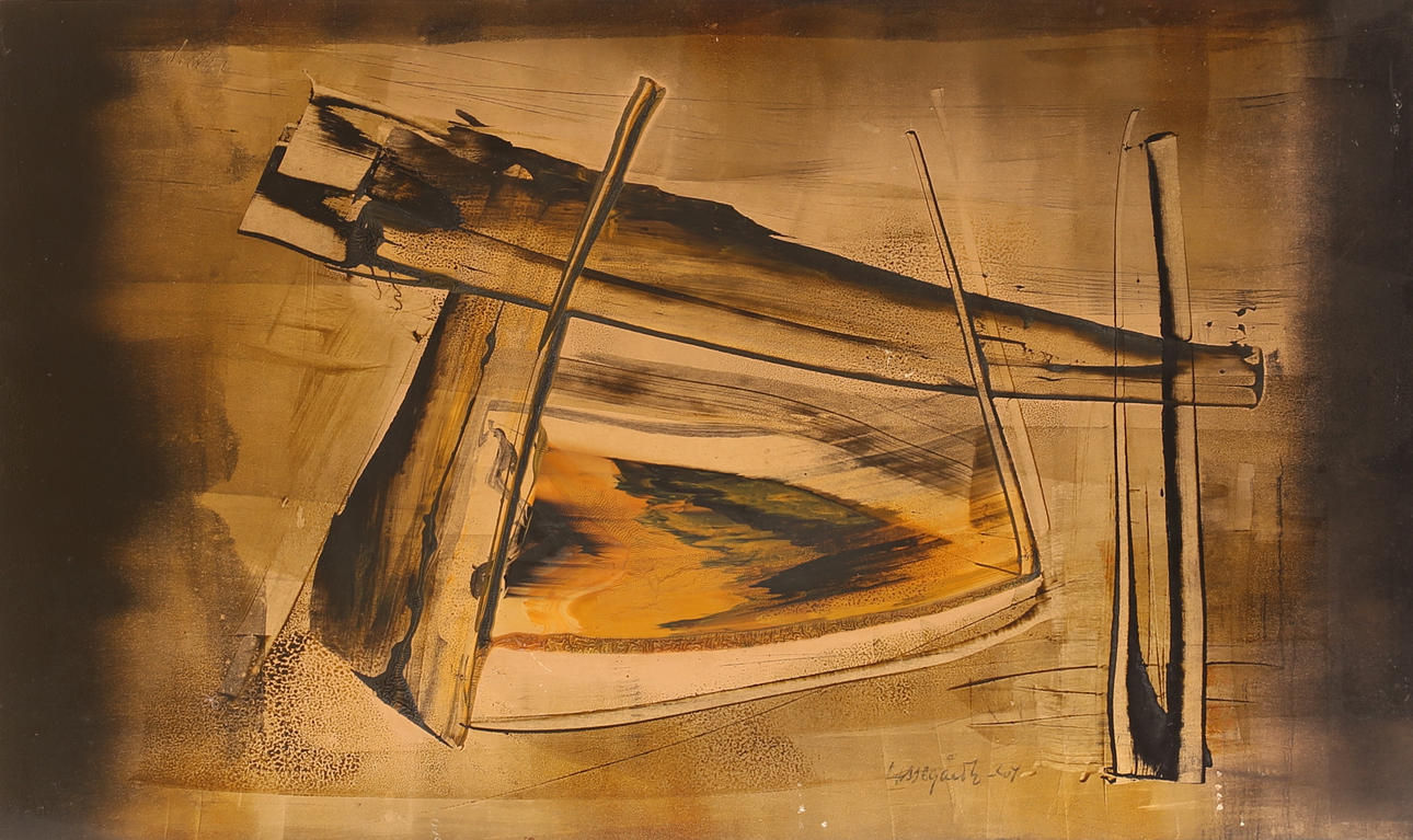 BENGT LISSEGÅRD. Mixed media, signed.