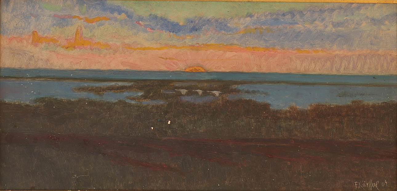 FRITZ KÄRFVE. Oil on panel signed, dated -04.