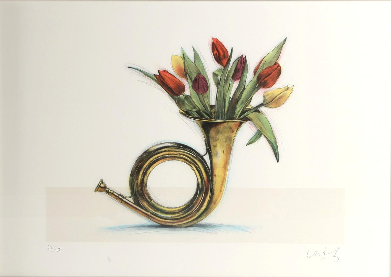 LASSE ÅBERG. f 1940. Lithograph in colours, signed and numbered 94/150.
