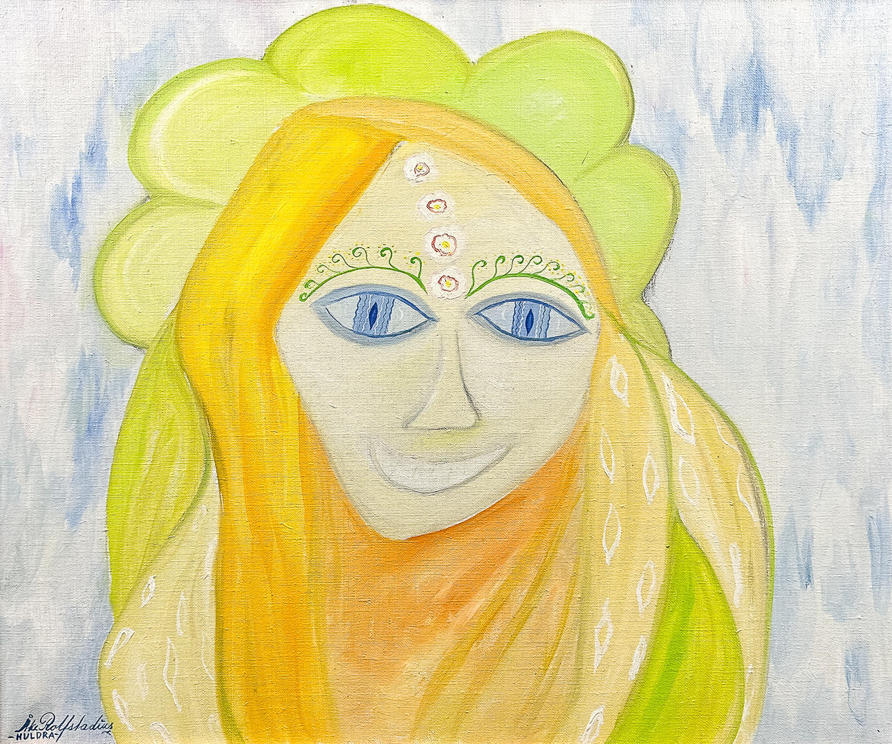 ÅKE ROLFSTADIUS. OIL ON CANVAS, “Huldra”, signed.