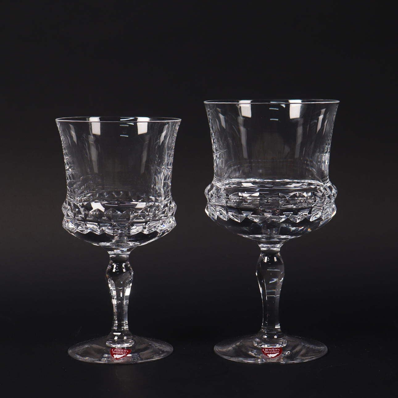 INGEBORG LUNDIN. Orrefors, "Silvia", vinglas, 24st.