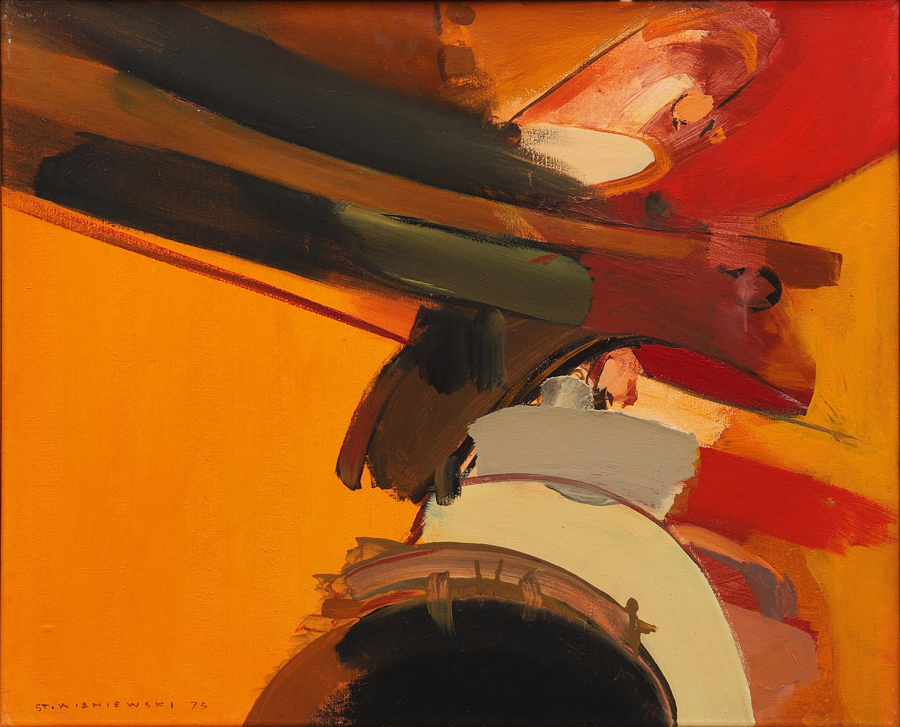 STANISLAW WISNIEWSKI. Oil on canvas, signed and dated -73.