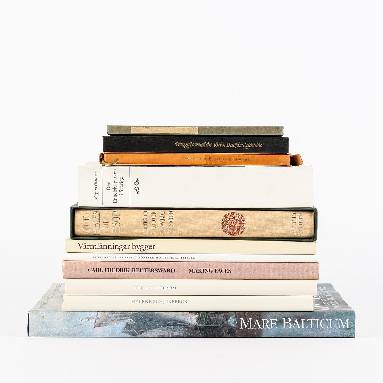 BÖCKER 11 stycken, Konst med mera.