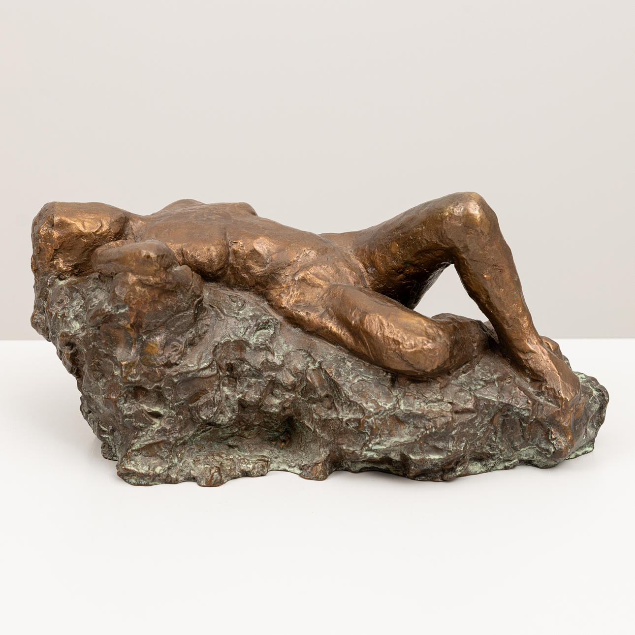 A 20th-century bronze, unsigned model study sculpture.