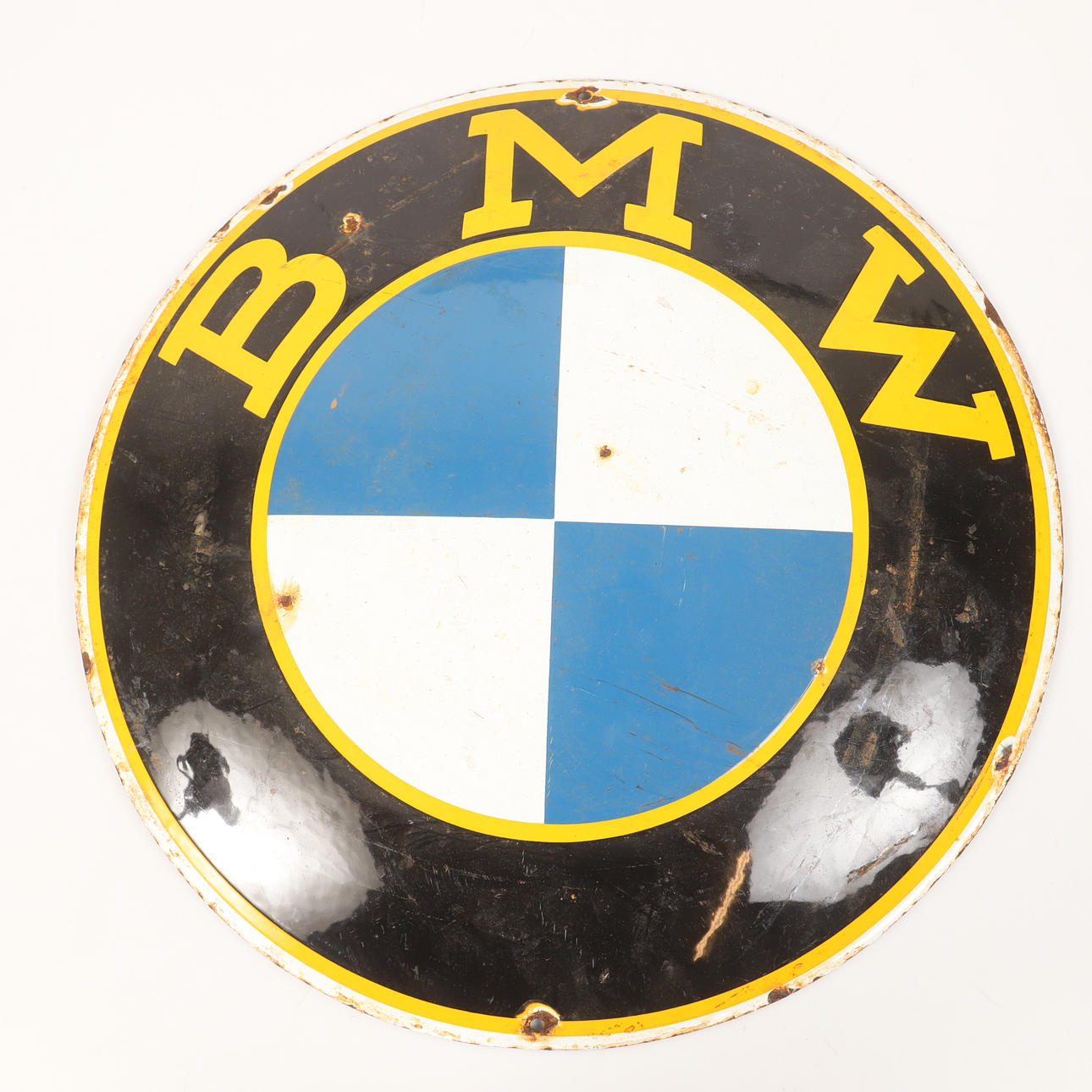 SKYLT, BMW, emaljerad plåt, 1900-tal.