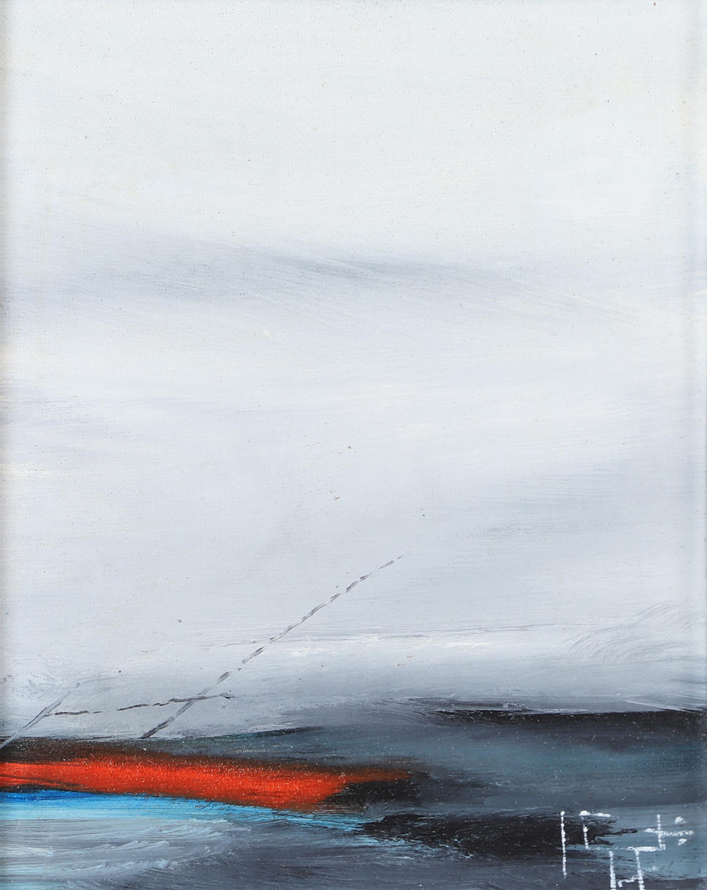 JAN GRANQVIST. Composition, oil on canvas, monogram signed.