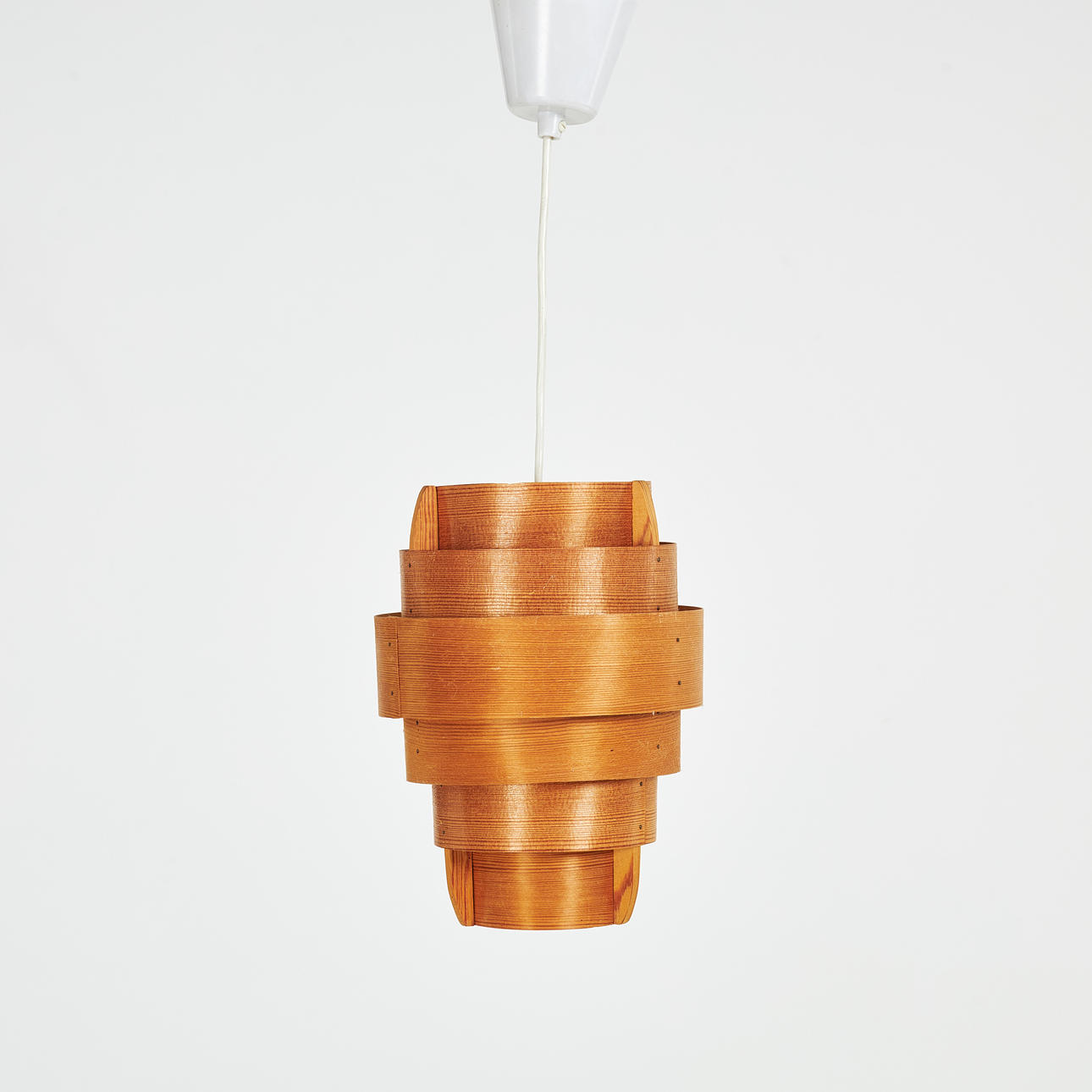 HANS-AGNE JAKOBSSON. CEILING LAMP, alt. window lamp, 1960s, pine shavings, burnt.