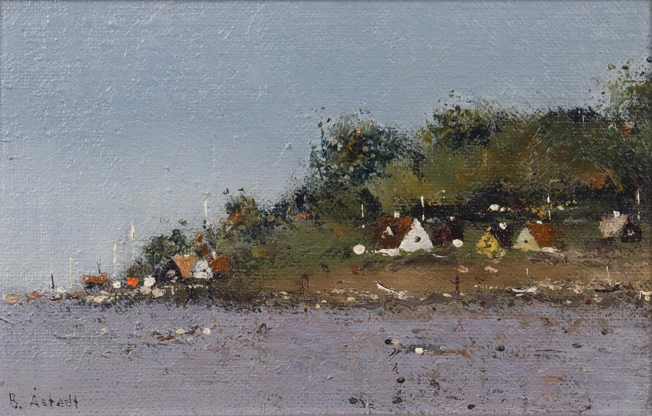 BO ÅSTEDT, oil on panel, “Ålabodarna”.