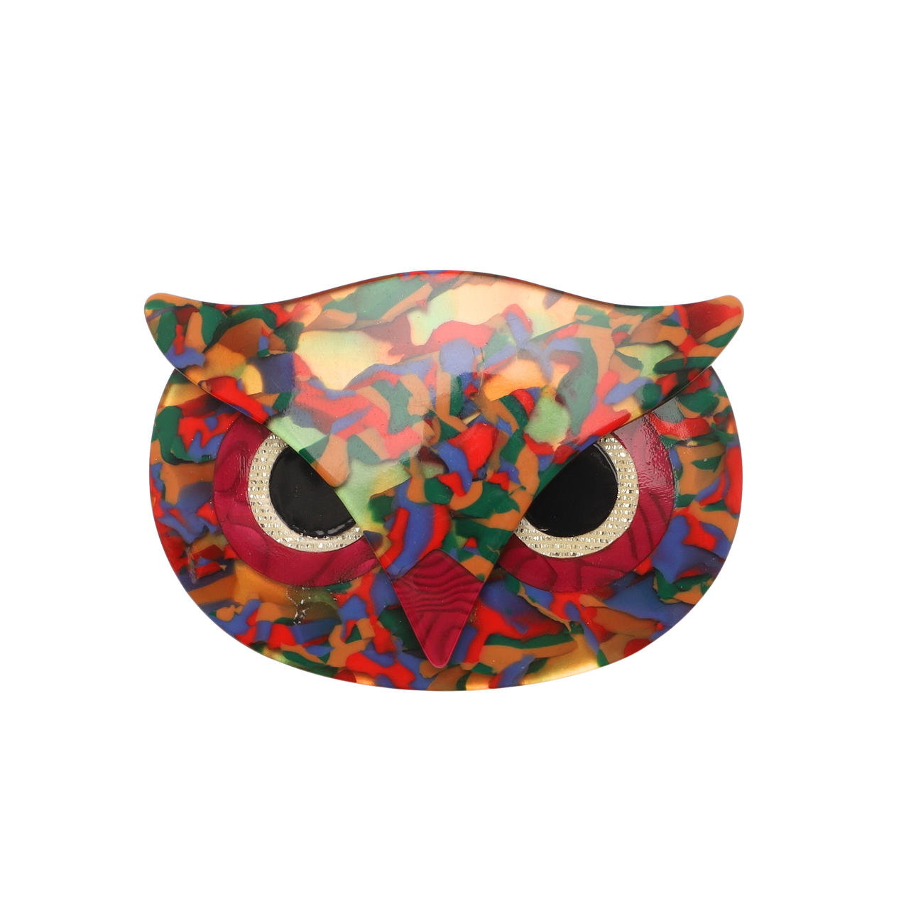 A LEA STEIN OWL BROOCH.