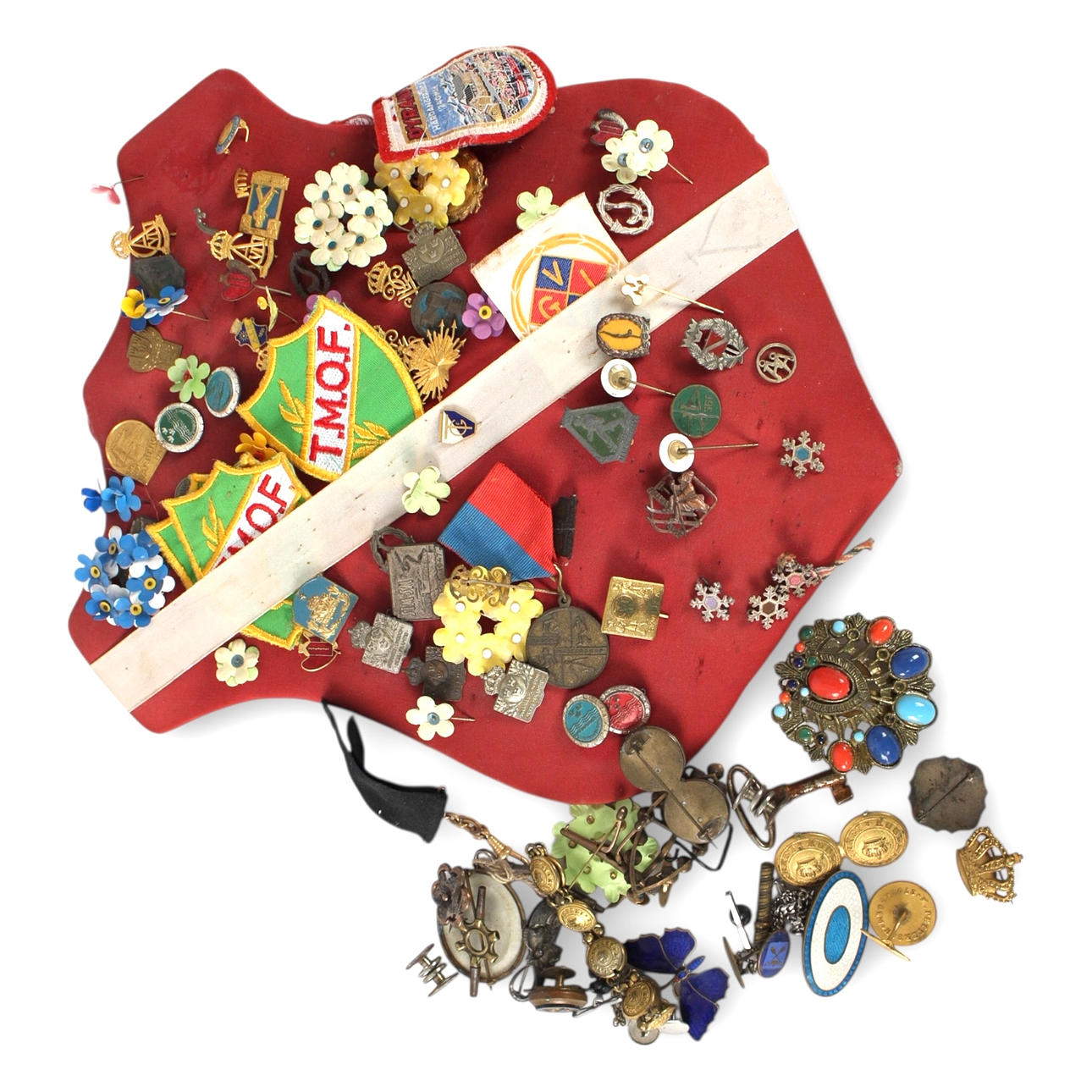 SHIELD, pins, badges.