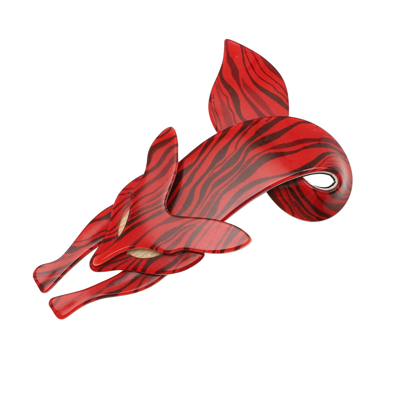 A LEA STEIN FOX BROOCH.