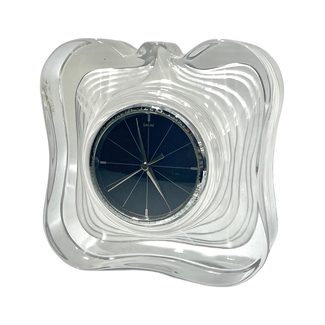 DAUM France. Glass table clock.