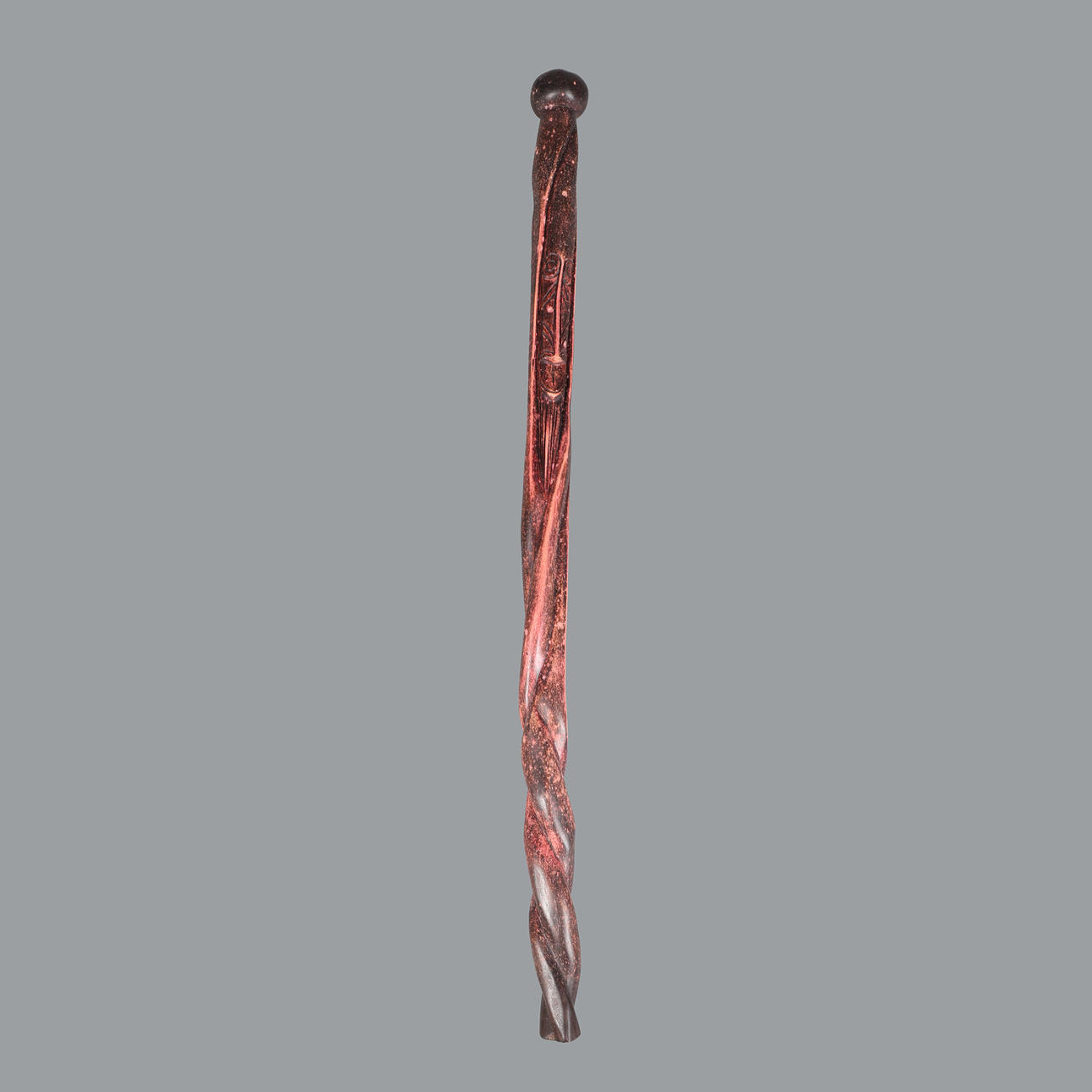 A WEST AFRICAN CARVED STAFF.