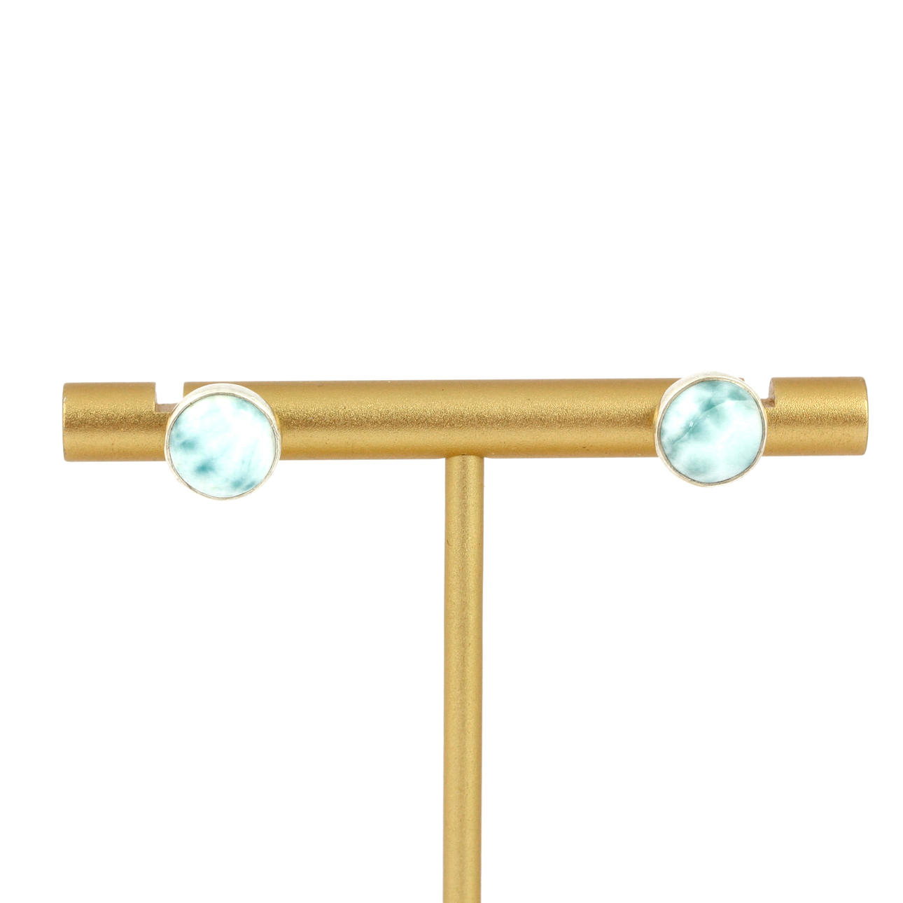 LARIMAR-SILBEROHRRINGE.