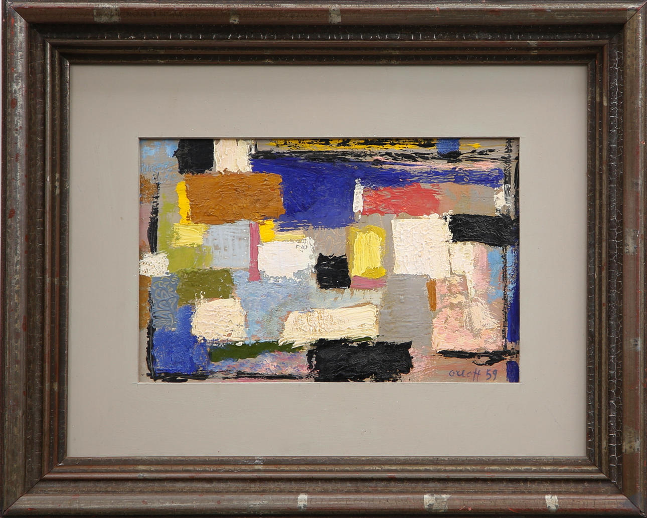 KONSTANTINA ORLOFF. Komposition, olja på pannå, signerad Orloff och daterad -59.