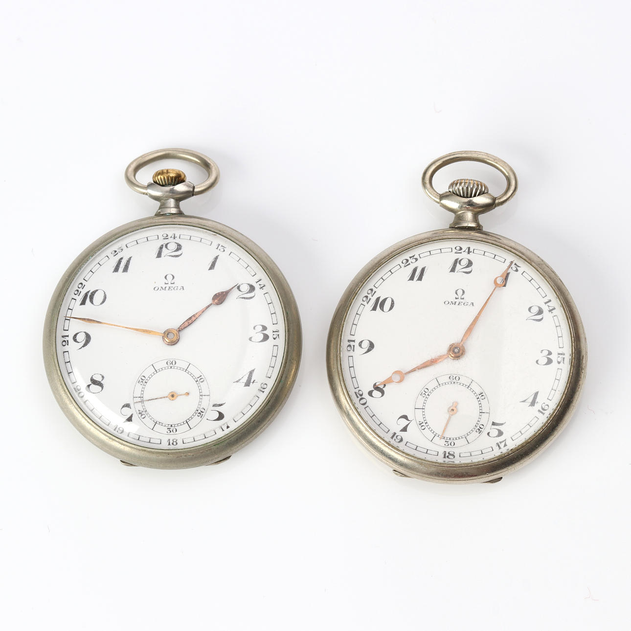 OMEGA, RELOJ DE BOLSILLO, DOS PIEZAS Acero.