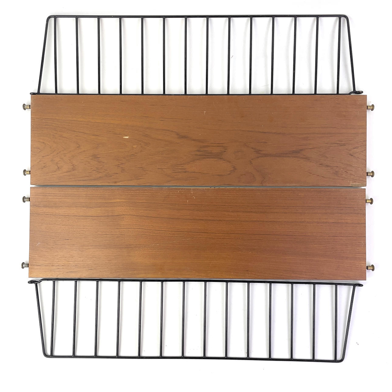 STRINGHYLLA, 2 hyllplan. Trä/metall, 1900-talets andra hälft.