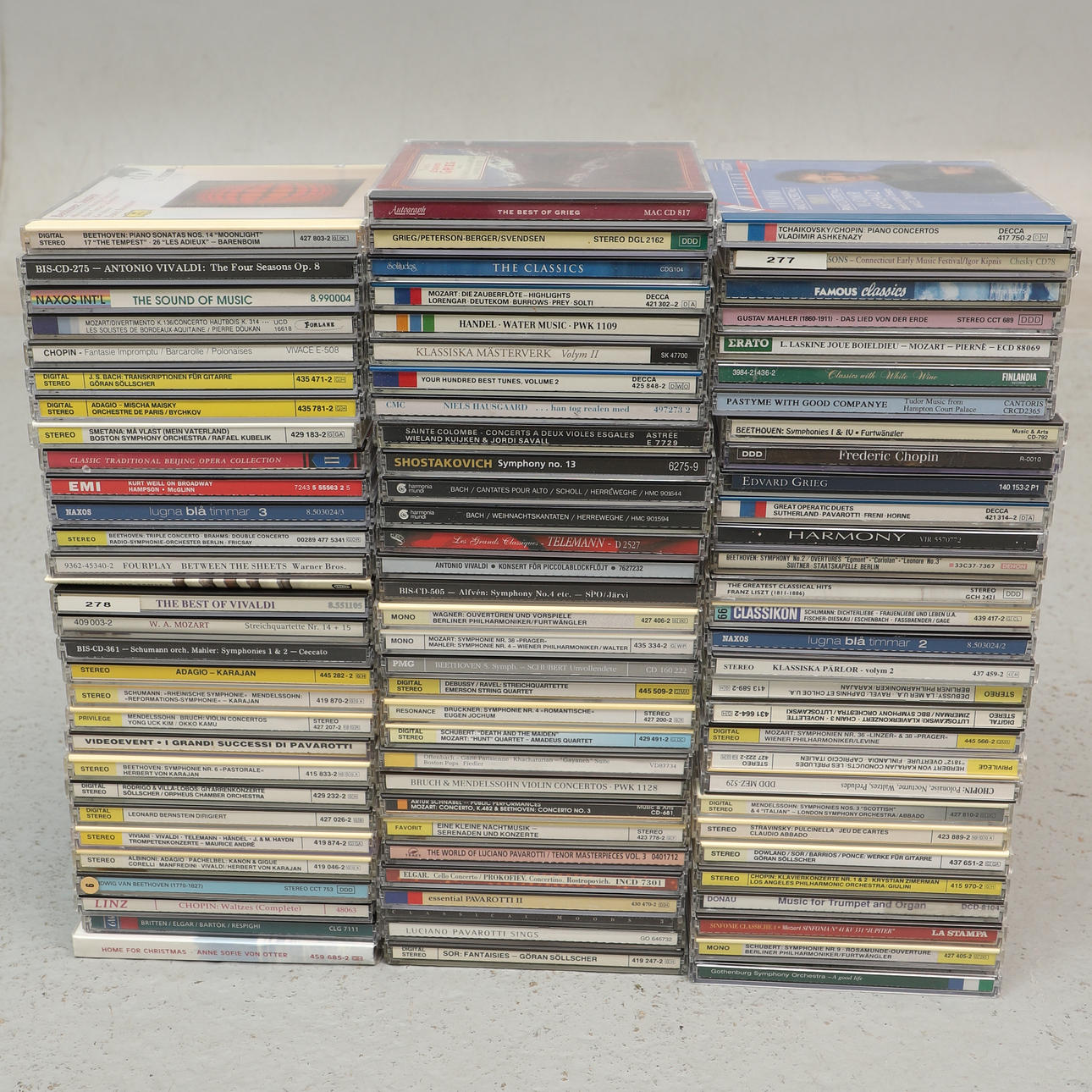 CDs, party, classical music.