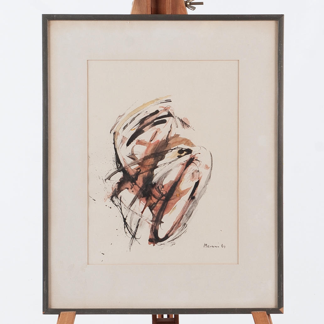 NOVI MARUNI. Watercolor, abstract composition.