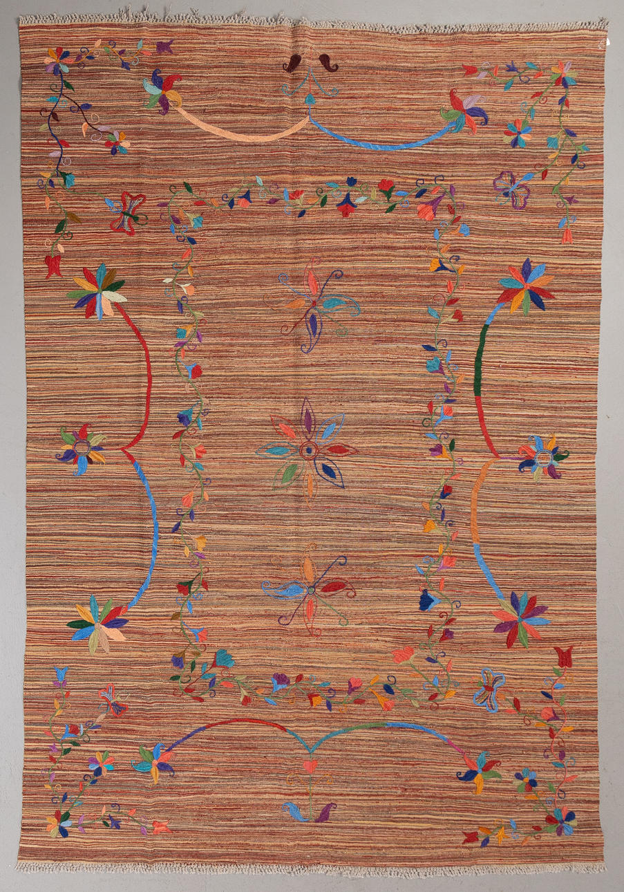 CARPET, Kelim Embroidery.