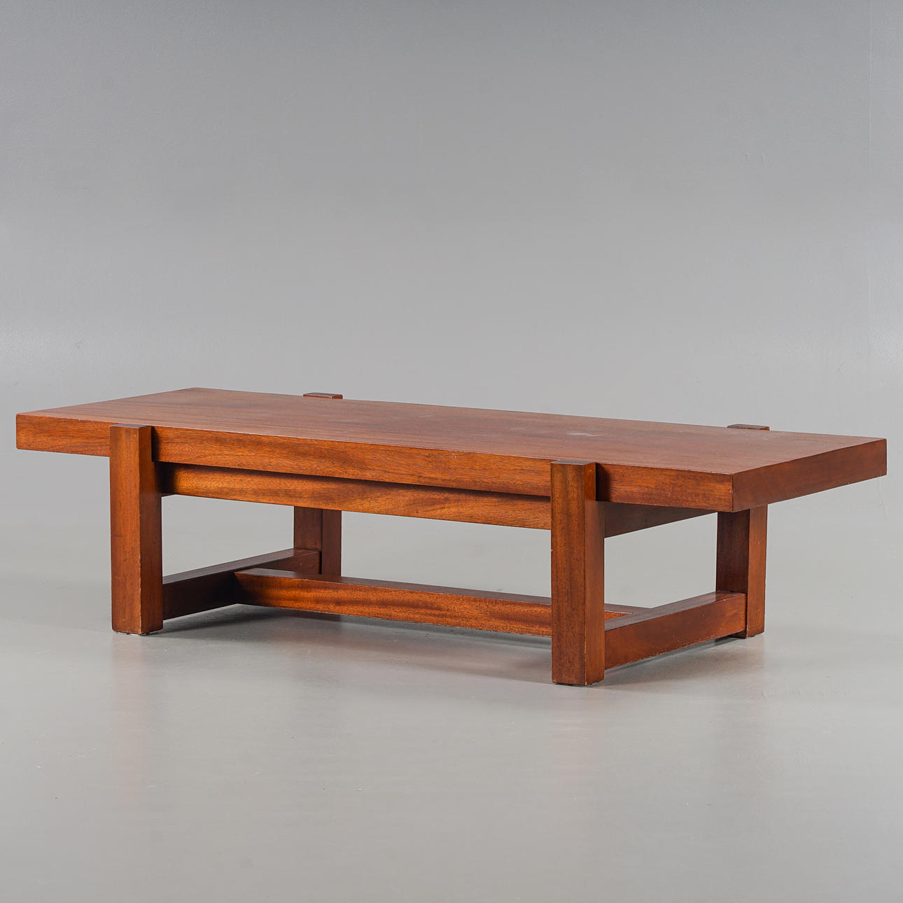 A solid mahogany coffee table, AB Jakobssons industrier, Säffle, second half of the 20th century.