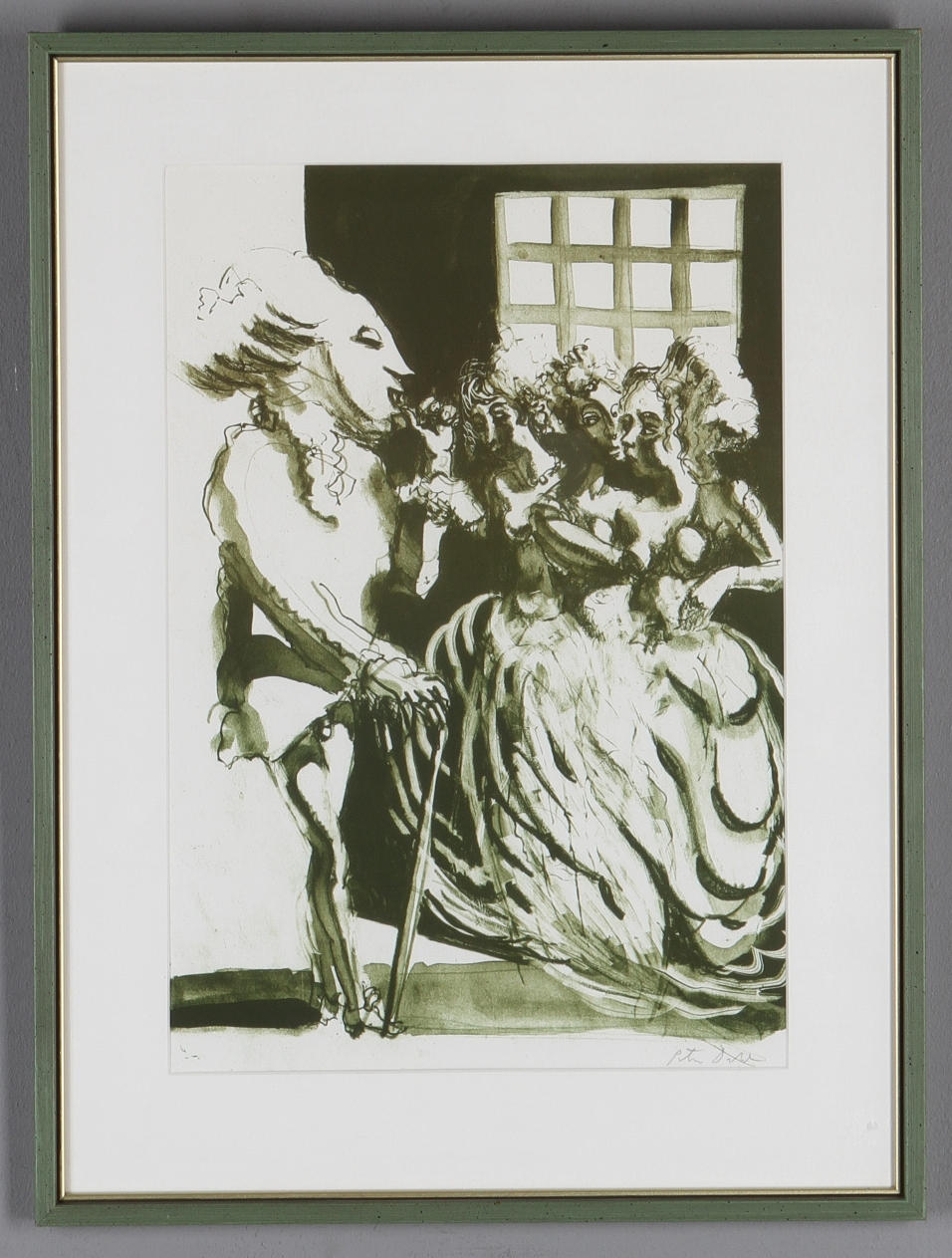 PETER DAHL. Ur Fredmans epistlar, grafiskt blad, signerad.