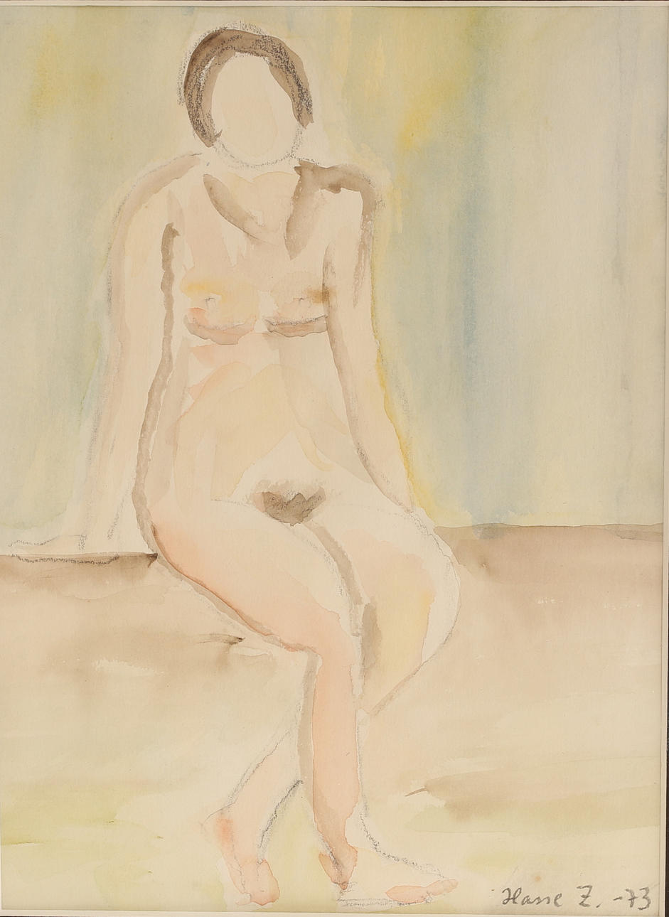 CARL ZETTERSTRÖM. Watercolour, signed -73.