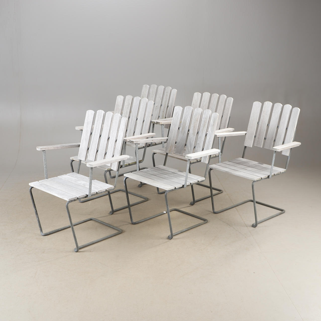 GARTENSTÜHLE, 6 Sessel, Teak, Grythyttan.