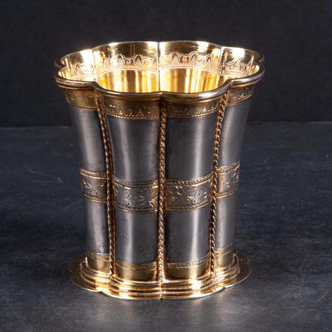 EDVARD ANDERSEN. MARGARETABÄGARE, sterling silver, Danmark. Vikt 161 g.