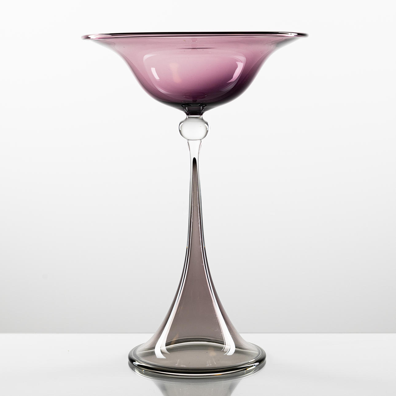 WILKE ADOLFSSON. A glass trophy, signed, -84.