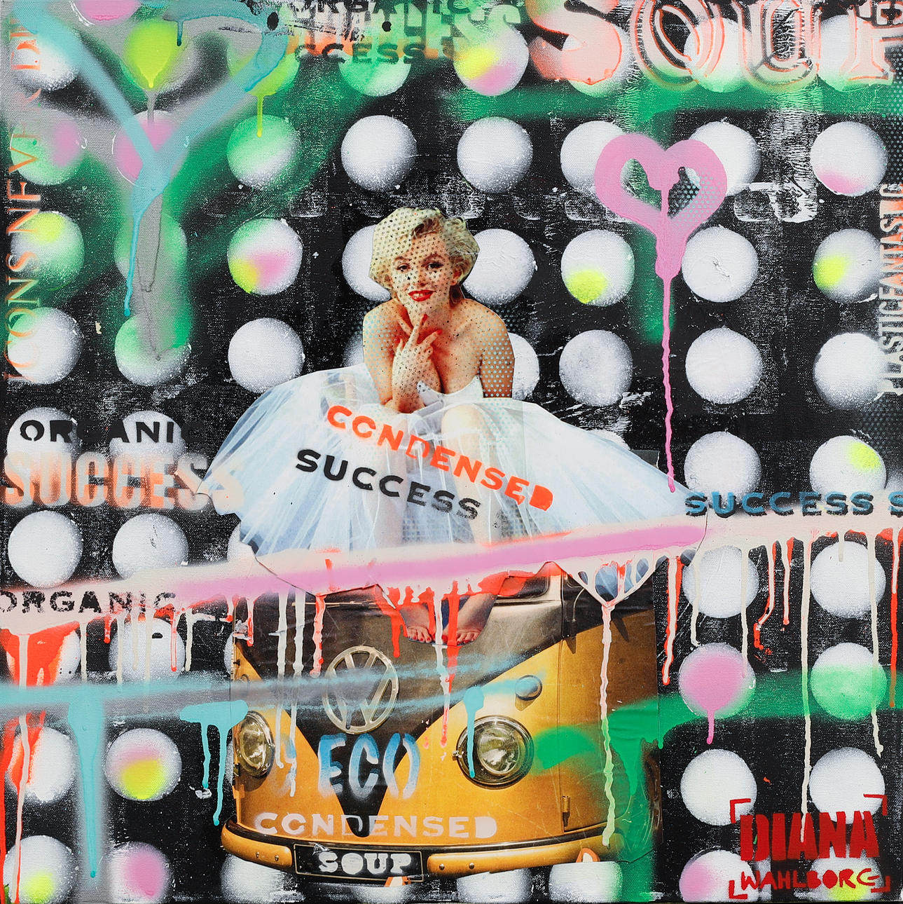 DIANA WAHLBORG. Mixed media, signed and dated 220 on verso.