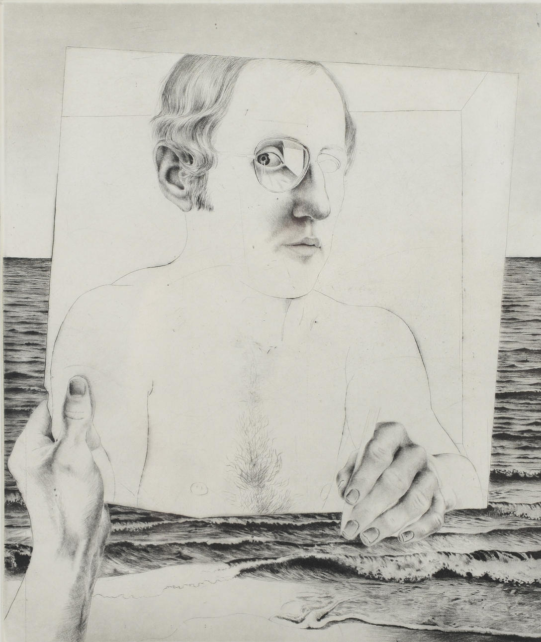LASSE SÖDERBERG. “Mirror”, etching, signed, numbered 27/75.