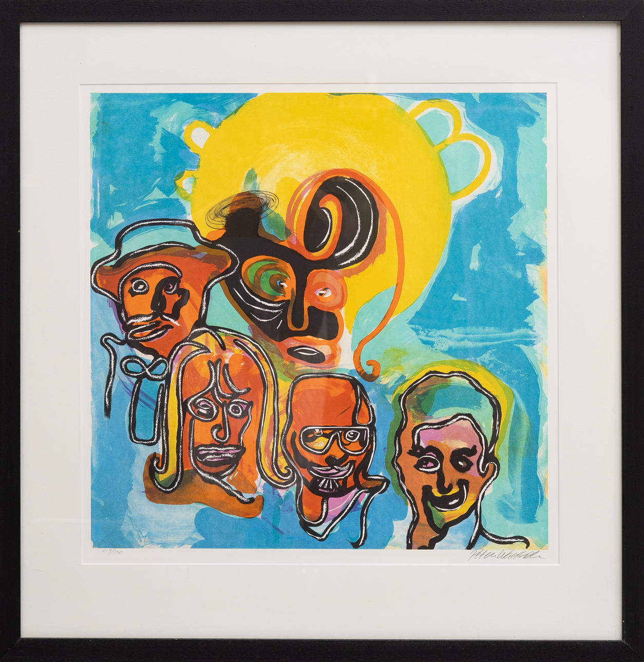 PETER WAHLBECK (FÖDD 1963). Figurative Composition, lithograph in colours, signed and numbered 113/190.