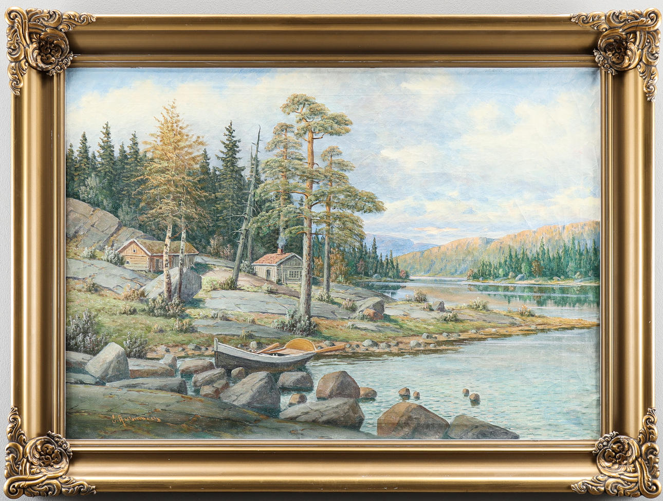 ERNST ACHENBACH oil on canvas, signed.