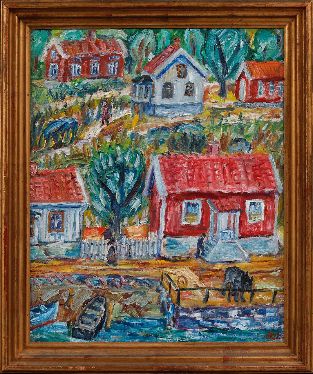 DAVID LARSSON. Kustmotiv, olja på duk, signerad.