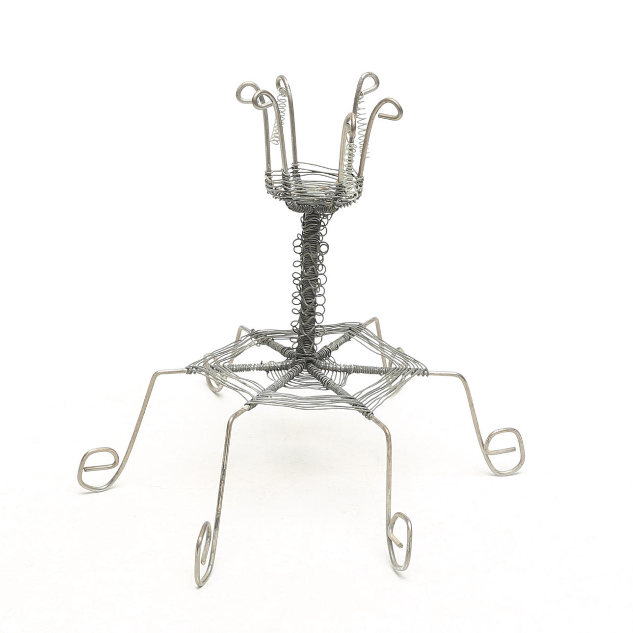 Candlestick, metal wire, so-called hobo craft.