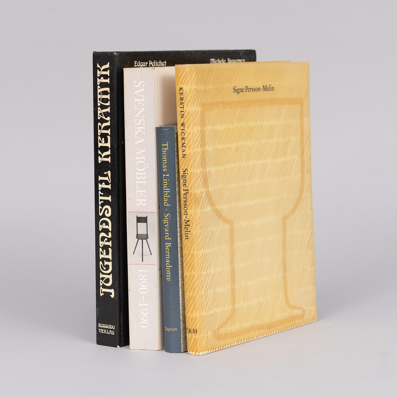 A set of four Swedish design books.