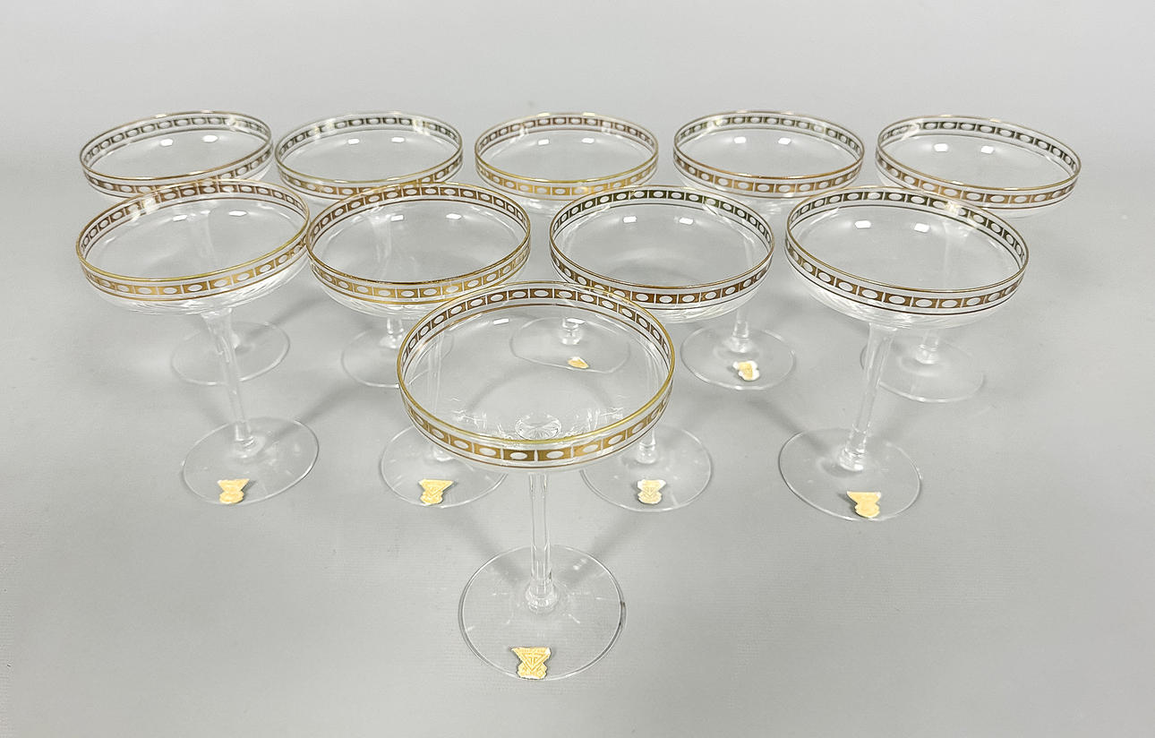 CHAMPAGNE CUPS, glass, 10 pcs, Gullaskruf.