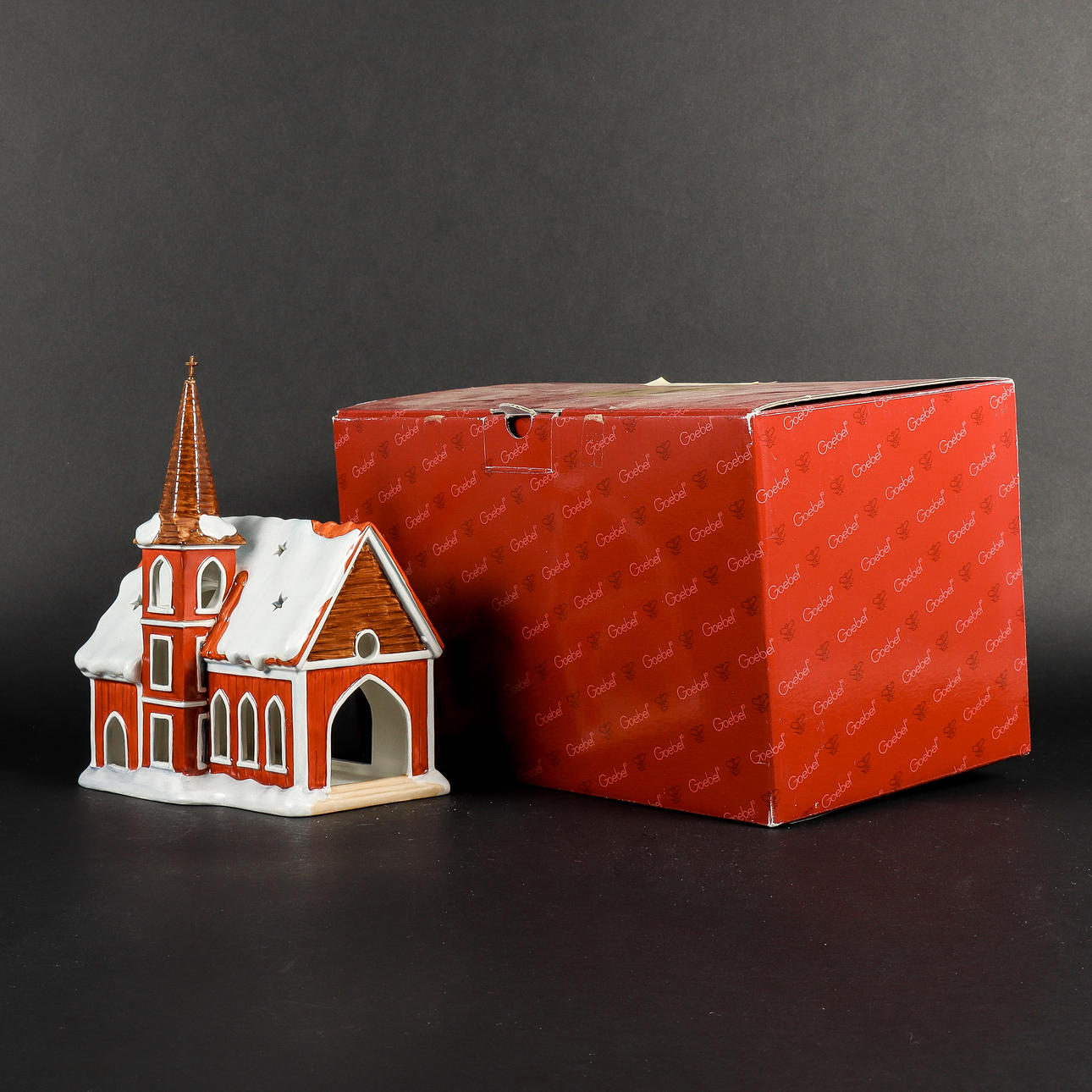 GOEBEL Lyslygte „Kirche mit Teelicht“, Tyskland.