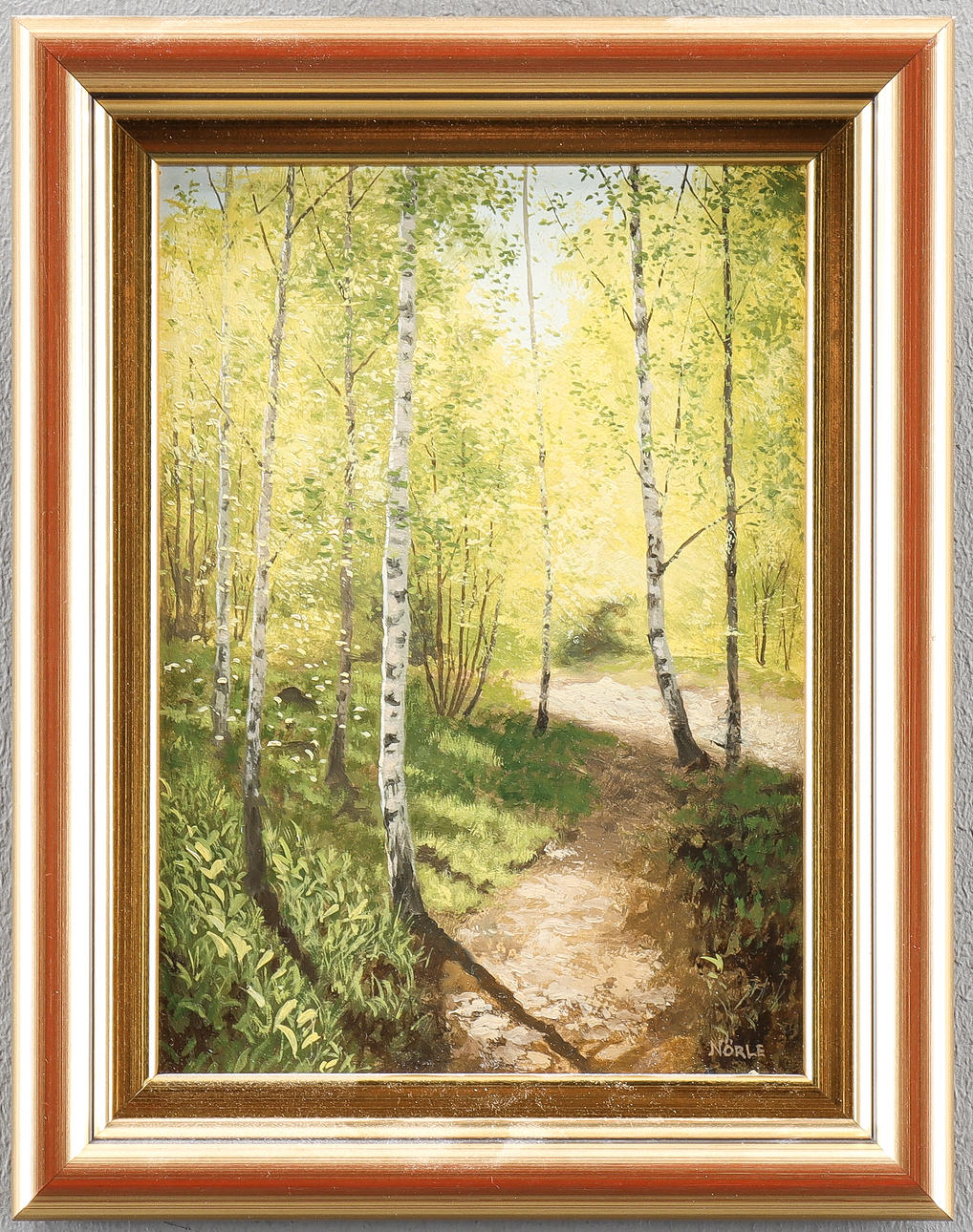 MATS NÖRLE. “Forest path”, oil on panel.