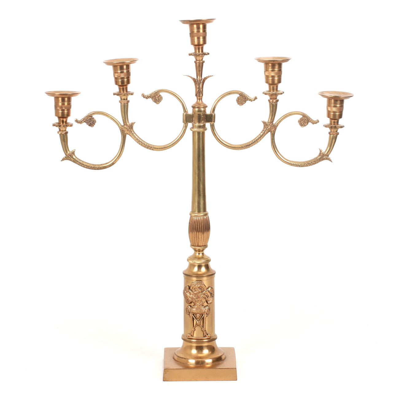 KANDELABER, mässing, 1900-tal.