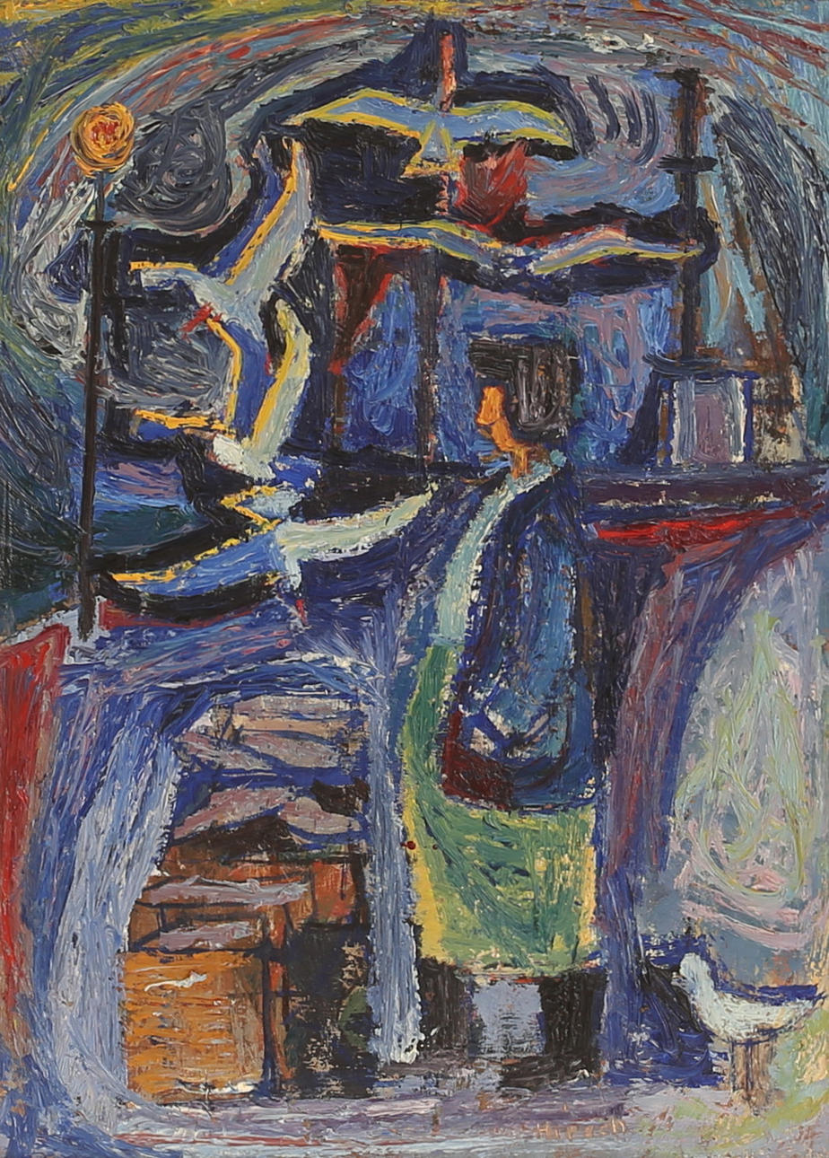 WOLFGANG HIRSCH. Attributed, oil on panel, signed Hirsch.