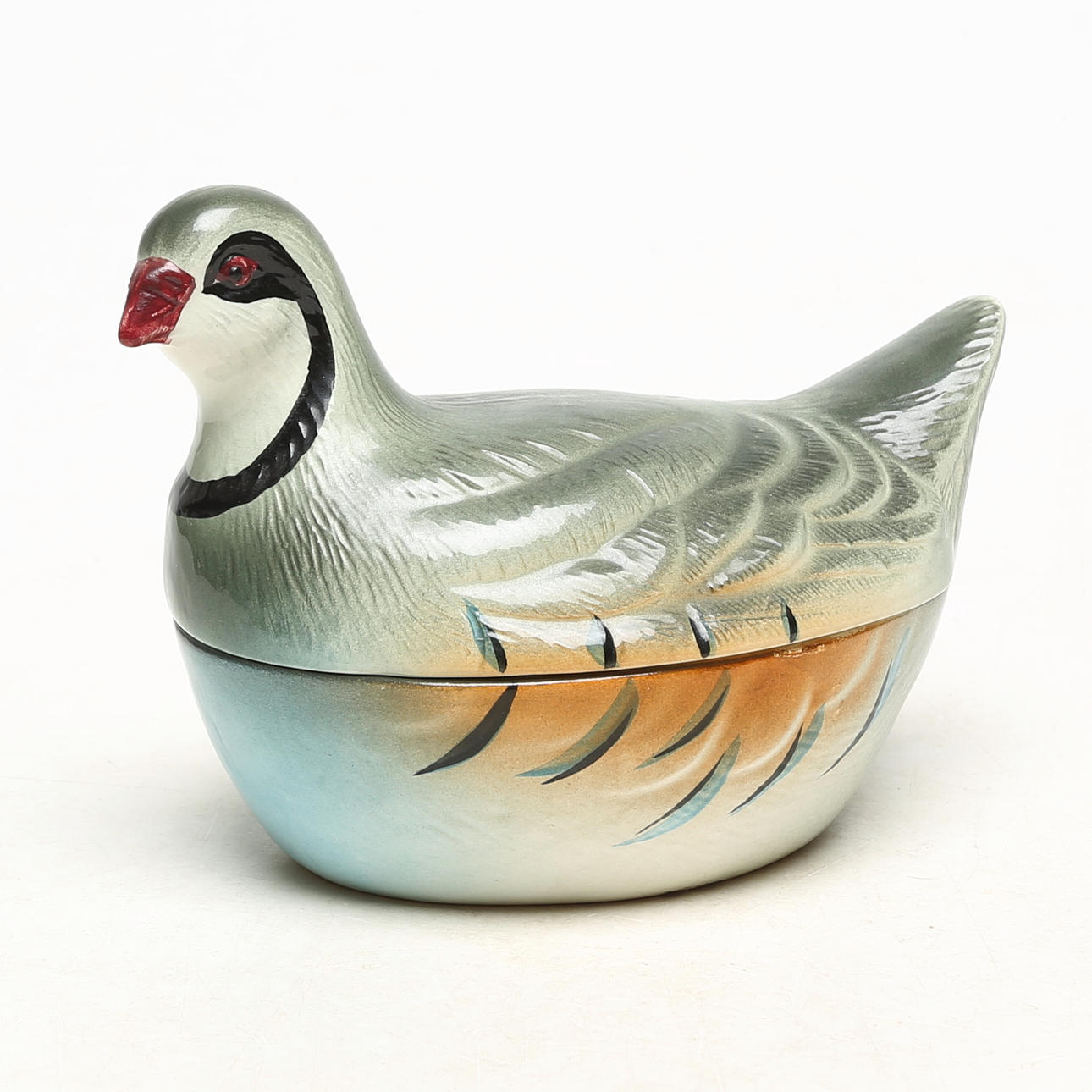 MINI BIRD TERRINE, porcelain. Michel Caugant.