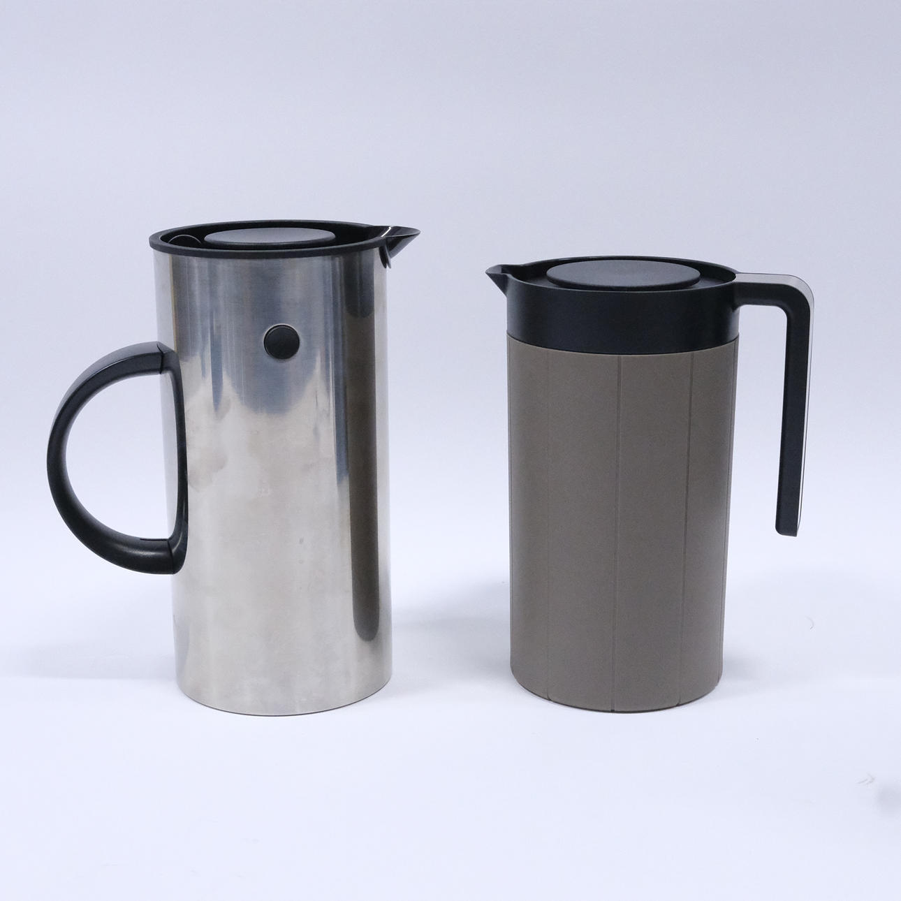 STELTON, TWO COFFEE PRESS JUGS.