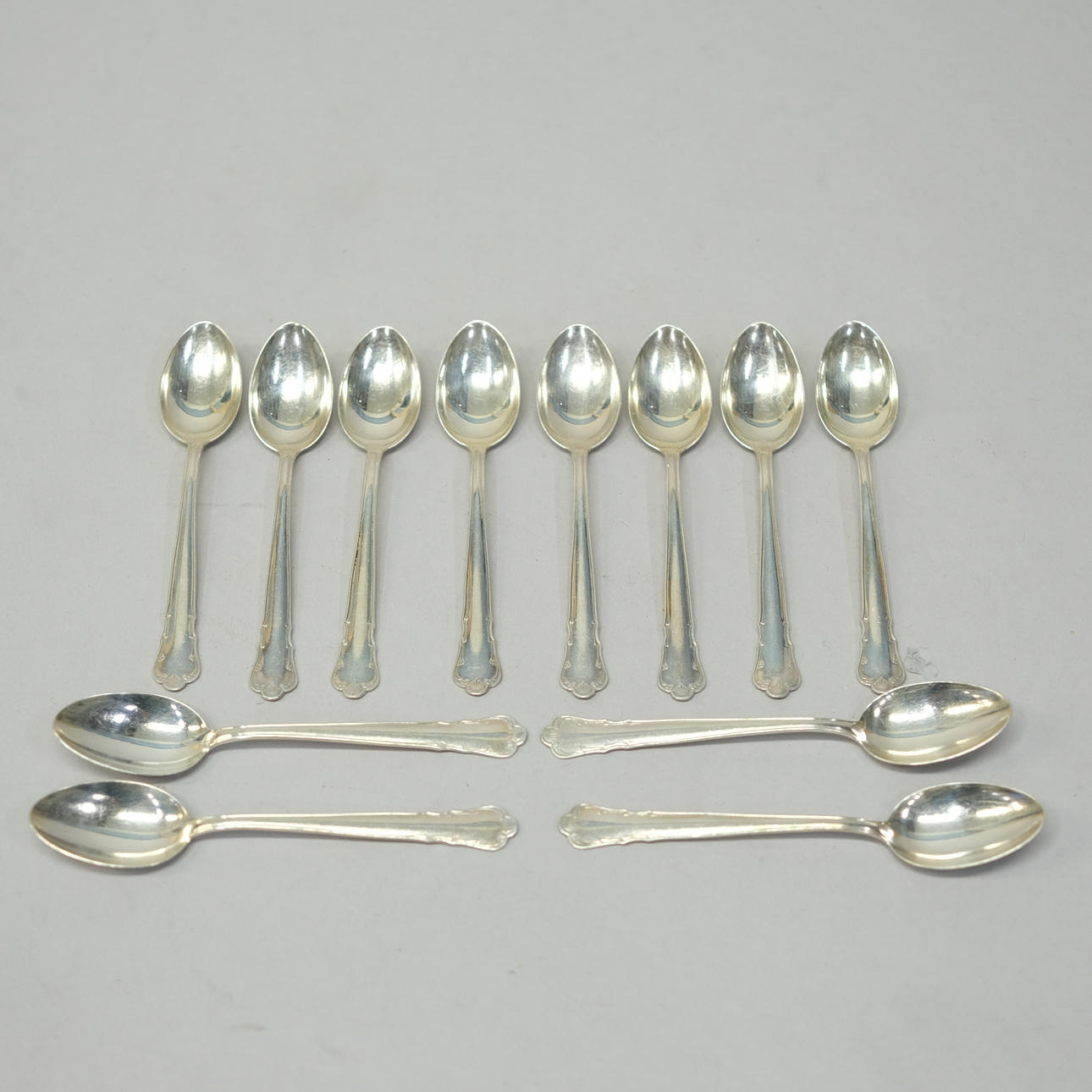 TEASPOONS, “INGRID”, SILVER, 12 PIECES.