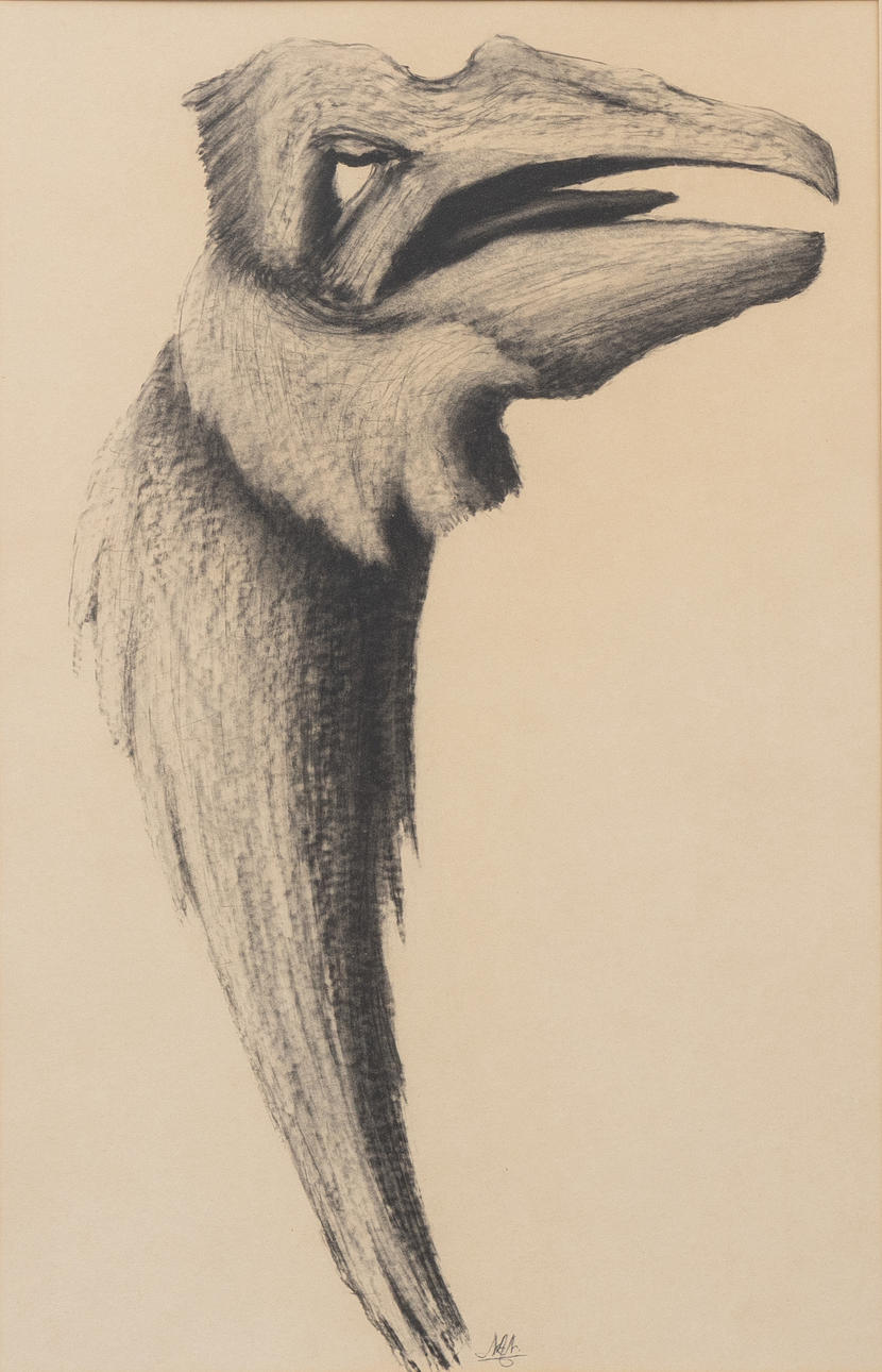 OIDENTIFIERAD KONSTNÄR. Composition, drawing, indistinctly signed.